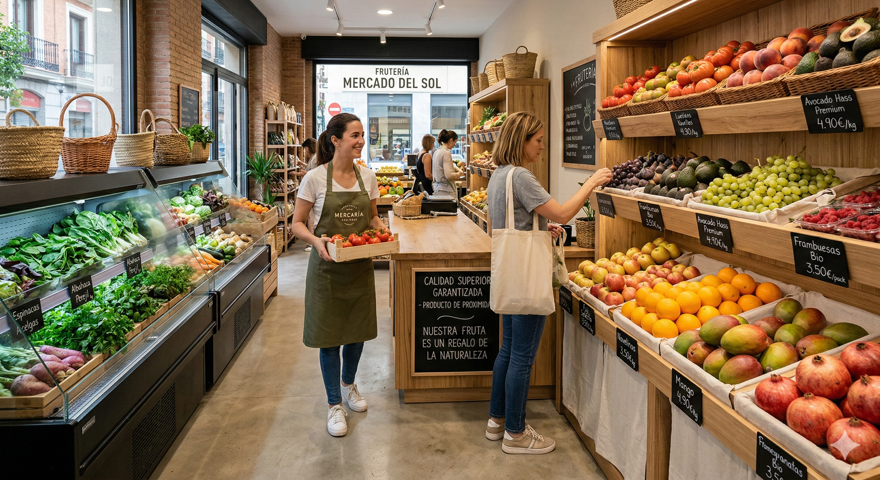 Interior Frutería Mercado del Sol